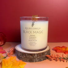 Load image into Gallery viewer, Black Magic (Orange-Cinnamon-Patchouli- Cedar Wood) Wooden Wick Candle