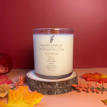 Load image into Gallery viewer, Marshmallow Pumpkin (Vanilla-Pumpkin-Cinnamon-Maple) Wooden Wick Candle