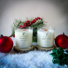 Load image into Gallery viewer, Merry Berry and Brooklyn Holiday (Luxury Wooden Wick Candles)