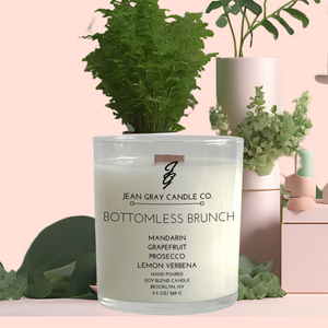 Bottomless Brunch (Mandarin-Grapefruit-Prosecco-Lemon Verbena) Wooden Wick Candle