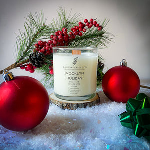 Brooklyn Holiday (Balsam Fir-Orange Spice-Clove) Wooden Wick Candle
