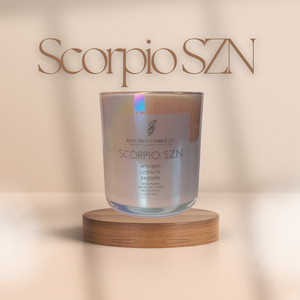 scorpio szn wooden wick candle