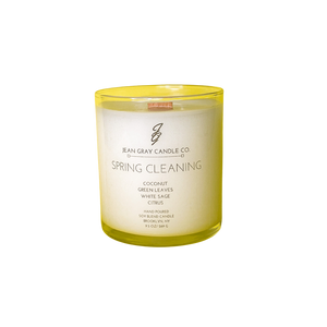 Spring Cleaning (Coconut-Green Leaves-White Sage-Citrus) Wooden Wick Candle