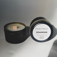 Load image into Gallery viewer, Dominique (Luxury Wooden Wick Travel Candle)
