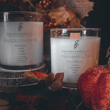 Load image into Gallery viewer, Marshmallow Pumpkin (Vanilla-Pumpkin-Cinnamon-Maple) Wooden Wick Candle
